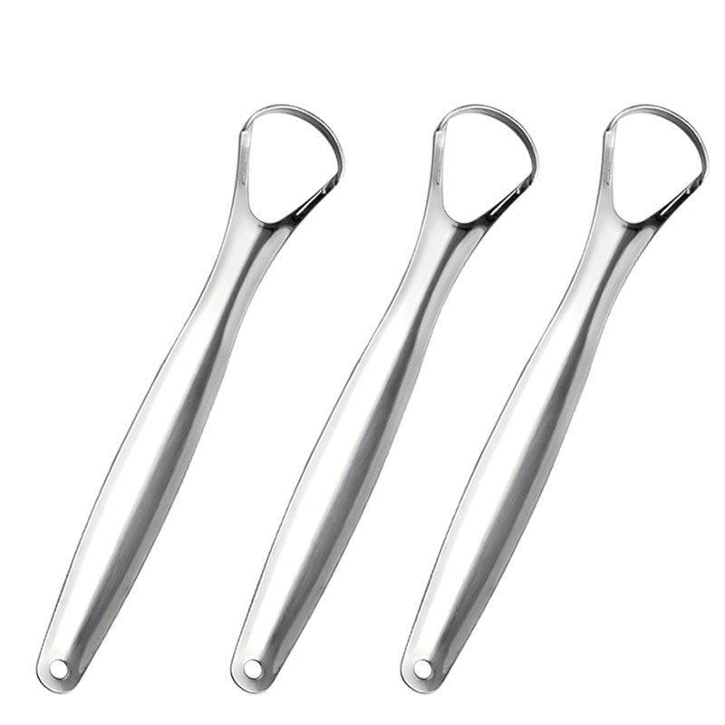 EverSmileCo™ Stainless Steel Tongue Brush & Scraper