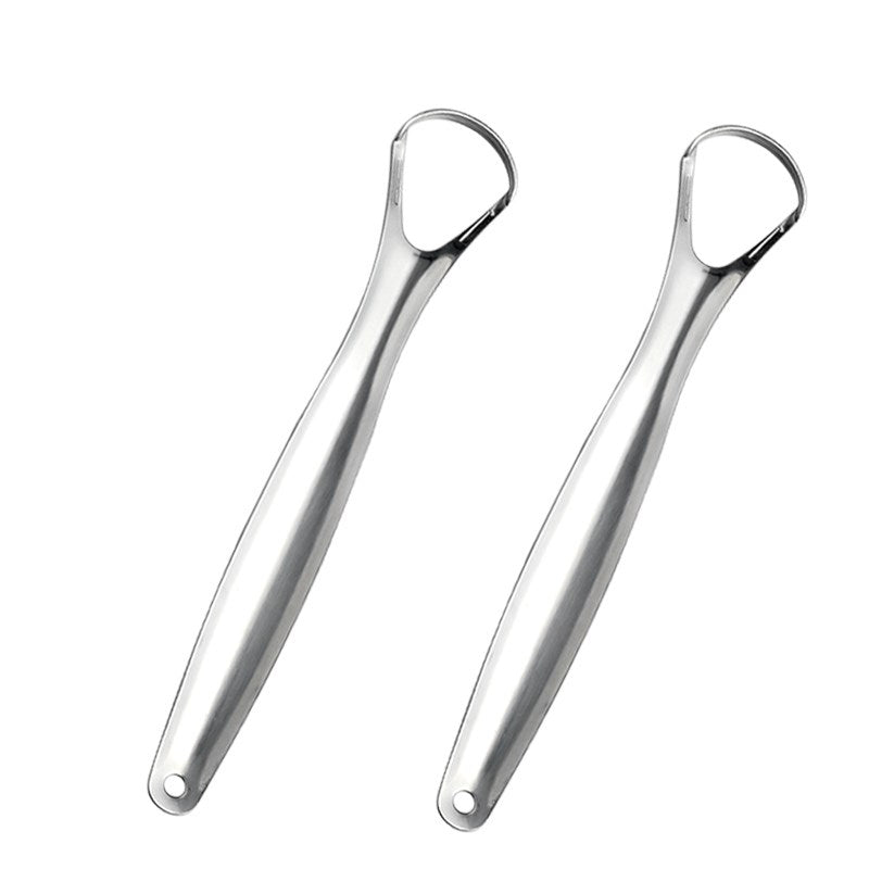 EverSmileCo™ Stainless Steel Tongue Brush & Scraper